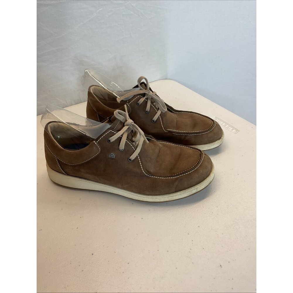 Finn Comfort Brown Leather Moc Toe Lace Up Shoes Size‎ 9.5